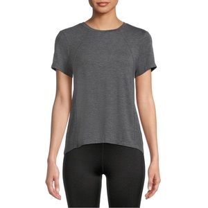 Avia Women's Core Active Short Sleeve Performance T-Shirt Charcoal Size Small